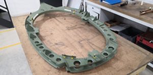 Frame 11, painted and partially riveted