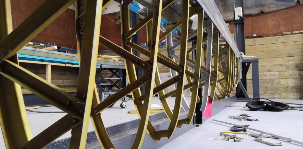Wing nose ribs in position